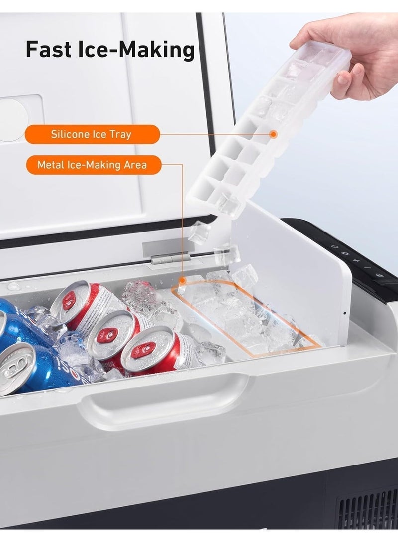 CRONY Car Refrigerator 22L/C22 Portable Refrigerator, Small Car Refrigerator, Freezer, Outdoor Refrigerator, 12V Compressor Refrigerator. Deep cooling to -20°C, suitable for food preservation/outdoor/home/travel/camping use. - Image 4